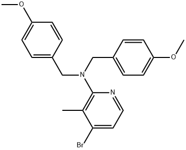 4-溴-N,N-双(4-甲氧基苄基)-3-甲基吡啶-2-胺,2246371-33-3,结构式