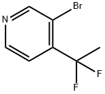 3-bromo-4-(1,1-difluoroethyl)pyridine 化学構造式