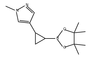 1H-Pyrazole, 1-methyl-4-[2-(4,4,5,5-tetramethyl-1,3,2-dioxaborolan-2-yl)cyclopropyl]- Structure