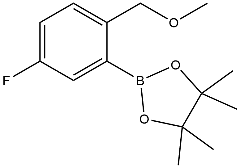 2-[5-Fluoro-2-(methoxymethyl)phenyl]-4,4,5,5-tetramethyl-1,3,2-dioxaborolane Structure