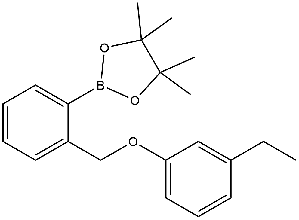 2-[2-[(3-Ethylphenoxy)methyl]phenyl]-4,4,5,5-tetramethyl-1,3,2-dioxaborolane 结构式