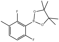 1,3,2-Dioxaborolane, 2-(2,6-difluoro-3-methylphenyl)-4,4,5,5-tetramethyl- Structure