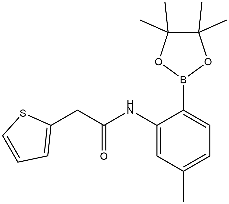 N-[5-Methyl-2-(4,4,5,5-tetramethyl-1,3,2-dioxaborolan-2-yl)phenyl]-2-thiophen... Structure