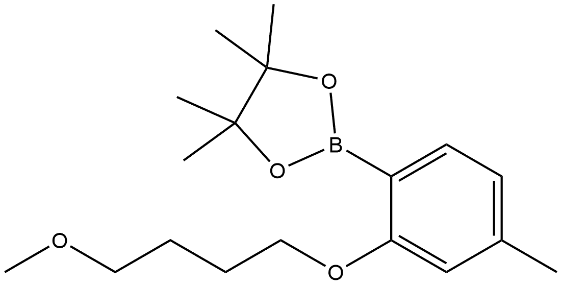 2-[2-(4-Methoxybutoxy)-4-methylphenyl]-4,4,5,5-tetramethyl-1,3,2-dioxaborolane Structure