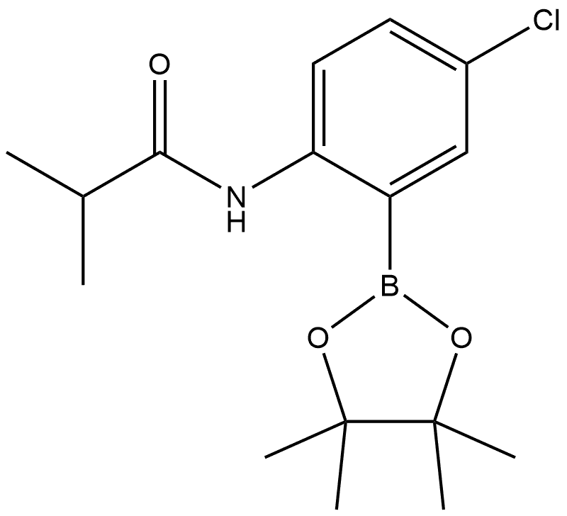 N-[4-Chloro-2-(4,4,5,5-tetramethyl-1,3,2-dioxaborolan-2-yl)phenyl]-2-methylpr... 化学構造式