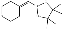 4,4,5,5-tetramethyl-2-[(thian-4-ylidene)methyl]-1,3, 2-dioxaborolane Struktur