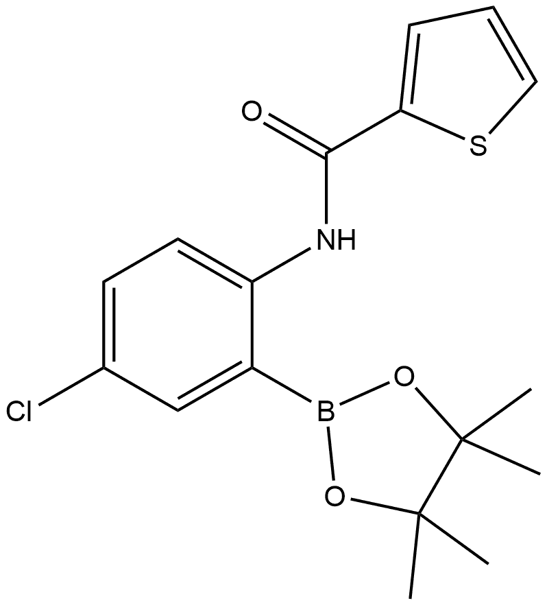 N-[4-Chloro-2-(4,4,5,5-tetramethyl-1,3,2-dioxaborolan-2-yl)phenyl]-2-thiophen...,2246839-83-6,结构式