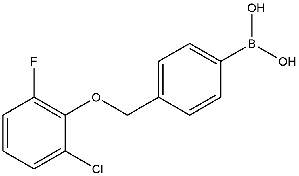 B-[4-[(2-Chloro-6-fluorophenoxy)methyl]phenyl]boronic acid,2246850-17-7,结构式