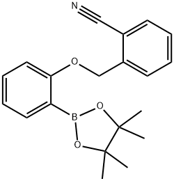 Benzonitrile, 2-[[2-(4,4,5,5-tetramethyl-1,3,2-dioxaborolan-2-yl)phenoxy]methyl]- Structure