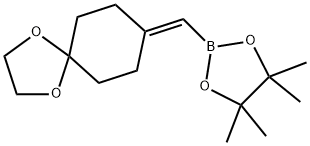 2-((1，4-dioxaspiro[4.5]decan-8-ylidene)methyl)-4，4，5，5-tetramethyl-1，3，2-dioxaborolane,2246878-23-7,结构式