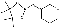 2H-Pyran, tetrahydro-3-[(4,4,5,5-tetramethyl-1,3,2-dioxaborolan-2-yl)methylene]- Structure