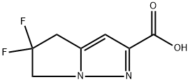 4H-Pyrrolo[1,2-b]pyrazole-2-carboxylic acid, 5,5-difluoro-5,6-dihydro- Structure
