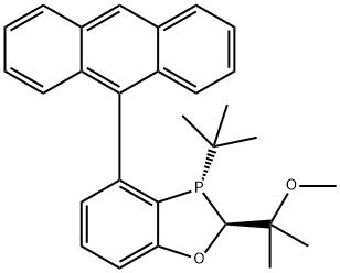 (2S,3S)-4-(anthracen-9-yl)-3-(tert-butyl)-2-(2-methoxypropan-2-yl)-2,3-dihydrobenzo[d][1,3]oxaphosphole Structure