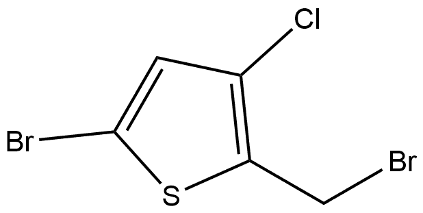 5-Bromo-2-(bromomethyl)-3-chlorothiophene Struktur