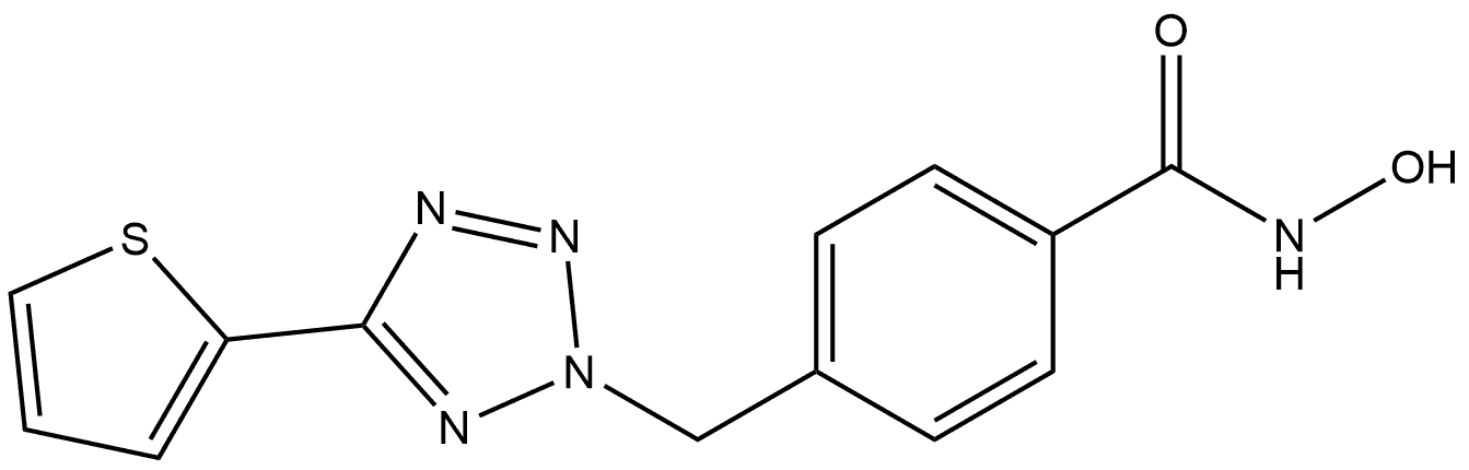 N-Hydroxy-4-[[5-(2-thienyl)-2H-tetrazol-2-yl]methyl]benzamide Struktur