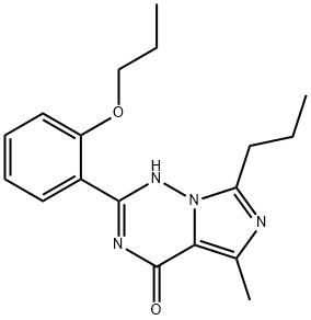 Imidazo[5,1-f][1,2,4]triazin-4(1H)-one, 5-methyl-2-(2-propoxyphenyl)-7-propyl- Structure