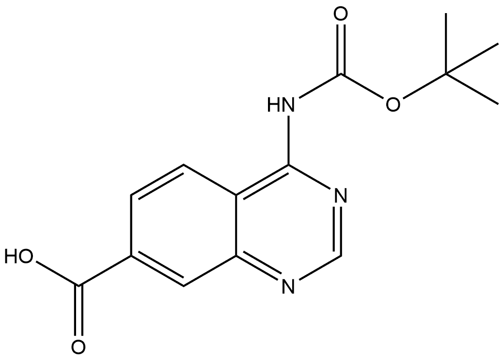 4-[[(1,1-Dimethylethoxy)carbonyl]amino]-7-quinazolinecarboxylic acid Structure