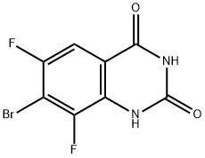 7-溴-6,8-二氟喹唑啉-2,4(1H,3H)-二酮 结构式