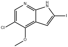 5-Chloro-2-iodo-4-methoxy-1H-pyrrolo[2,3-b]pyridine Struktur