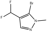 5-bromo-4-(difluoromethyl)-1-methyl-1H-pyrazole 化学構造式