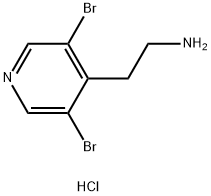 2-(3,5-二溴吡啶-4-基)乙-1-胺盐酸盐 结构式