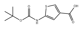 3-Thiophenecarboxylic acid, 5-[[(1,1-dimethylethoxy)carbonyl]amino]- Struktur