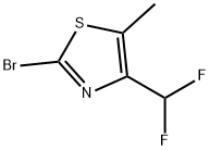 Thiazole, 2-bromo-4-(difluoromethyl)-5-methyl- Struktur