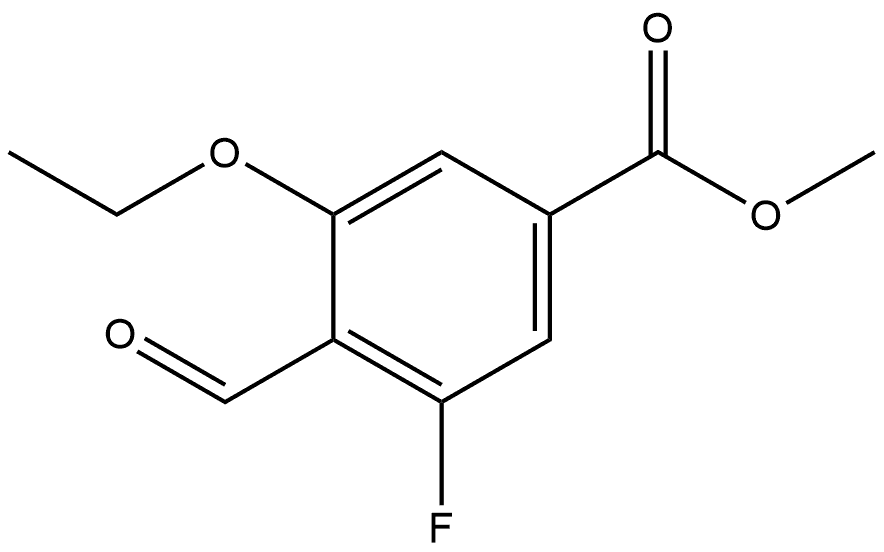 Methyl 3-ethoxy-5-fluoro-4-formylbenzoate Structure