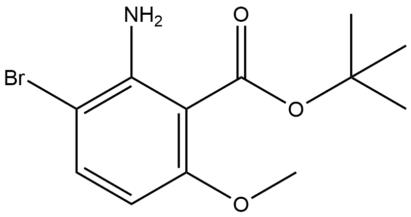 tert-butyl 2-amino-3-bromo-6-methoxybenzoate 化学構造式