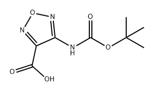 1,2,5-Oxadiazole-3-carboxylic acid, 4-[[(1,1-dimethylethoxy)carbonyl]amino]- Structure
