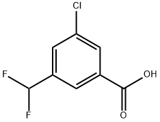 3-chloro-5-(difluoromethyl)benzoic acid Struktur