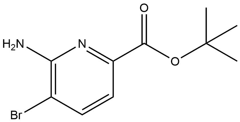 1,1-Dimethylethyl 6-amino-5-bromo-2-pyridinecarboxylate Structure