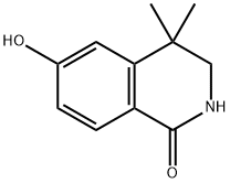 1(2H)-Isoquinolinone, 3,4-dihydro-6-hydroxy-4,4-dimethyl- 化学構造式