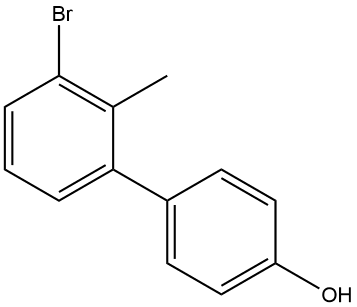 3'-溴-2'-甲基-[1,1'-联苯]-4-醇 结构式