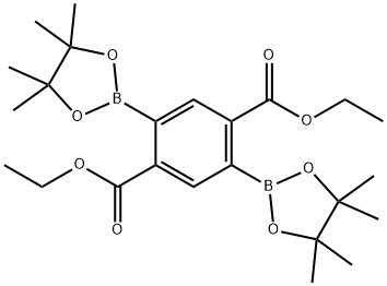 1,4-Benzenedicarboxylic acid, 2,5-bis(4,4,5,5-tetramethyl-1,3,2-dioxaborolan-2-yl)-, 1,4-diethyl ester 结构式