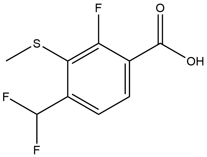 4-(Difluoromethyl)-2-fluoro-3-(methylthio)benzoic acid Structure