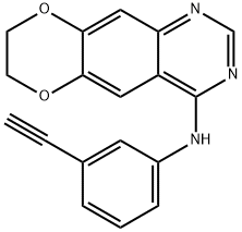 [1,4]Dioxino[2,3-g]quinazolin-4-amine, N-(3-ethynylphenyl)-7,8-dihydro- Structure