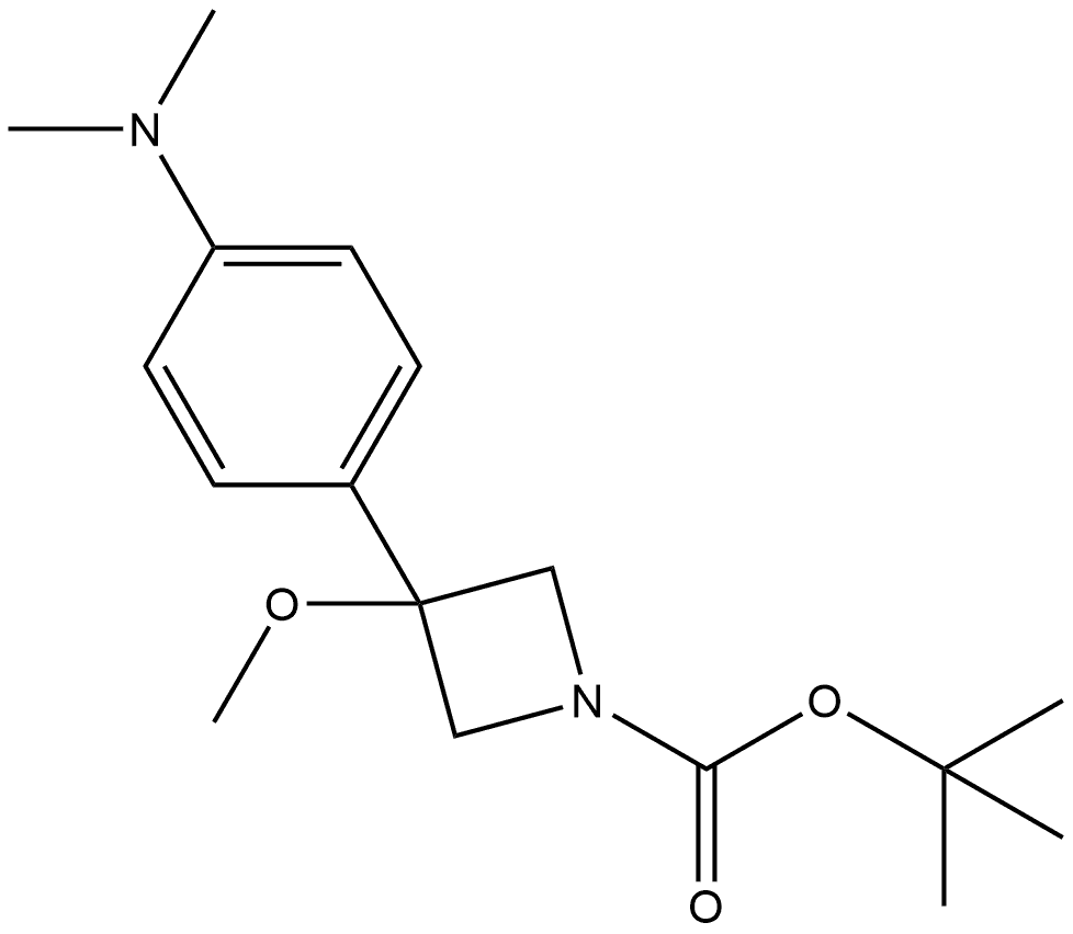 1,1-Dimethylethyl 3-[4-(dimethylamino)phenyl]-3-methoxy-1-azetidinecarboxylate Structure