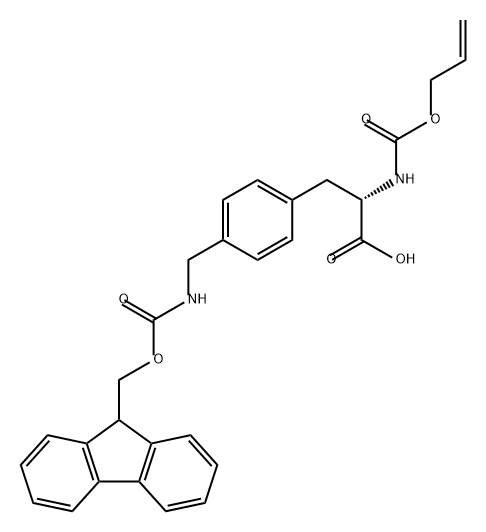 L-Phenylalanine, 4-[[[(9H-fluoren-9-ylmethoxy)carbonyl]amino]methyl]-N-[(2-propen-1-yloxy)carbonyl]- Structure