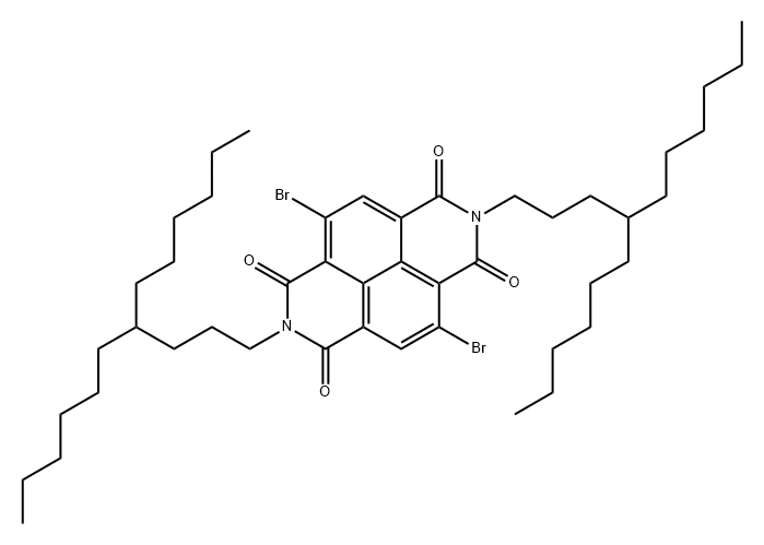 Benzo[lmn][3,8]phenanthroline-1,3,6,8(2H,7H)-tetrone, 4,9-dibromo-2,7-bis(4-hexyldecyl)-,2250091-50-8,结构式