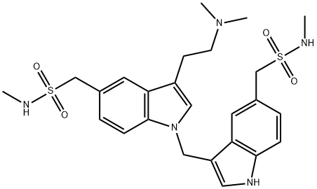 1H-Indole-5-methanesulfonamide, 3-[2-(dimethylamino)ethyl]-N-methyl-1-[[5-[[(methylamino)sulfonyl]methyl]-1H-indol-3-yl]methyl]- Structure