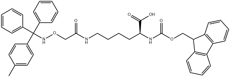 Nα-Fmoc-Nε-4-methoxyltrityl-aminooxyacetyl-L-lysine Struktur