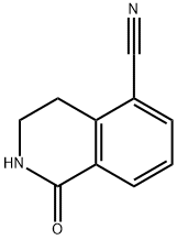 1,2,3,4-tetrahydro-1-oxo-5-Isoquinolinecarbonitrile Struktur