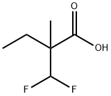 2-(Difluoromethyl)-2-methylbutanoic acid Struktur