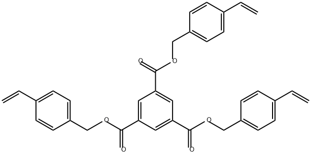 1,3,5-Benzenetricarboxylic acid, 1,3,5-tris[(4-ethenylphenyl)methyl] ester Structure