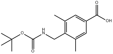 4-[[[(1,1-Dimethylethoxy)carbonyl]amino]methyl]-3,5-dimethylbenzoic acid|4-(((叔丁氧基羰基)氨基)甲基)-3,5-二甲基苯甲酸