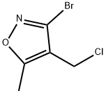 Isoxazole, 3-bromo-4-(chloromethyl)-5-methyl- Structure