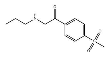 Ethanone, 1-[4-(methylsulfonyl)phenyl]-2-(propylamino)- Structure