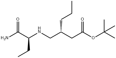 Hexanoic acid, 3-[[[(1S)-1-(aminocarbonyl)propyl]amino]methyl]-, 1,1-dimethylethyl ester, (3R)- Struktur