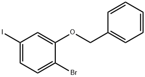 Benzene, 1-bromo-4-iodo-2-(phenylmethoxy)- Structure